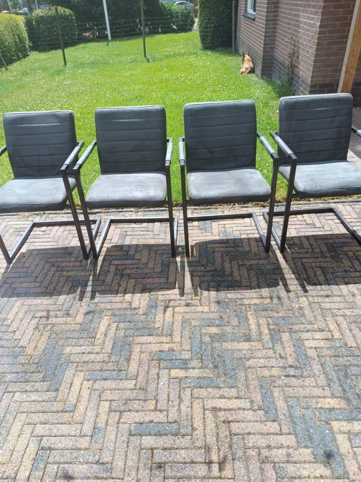 Eet kamer stoelen, Ophalen, Zo goed als nieuw, Grijs, Vier