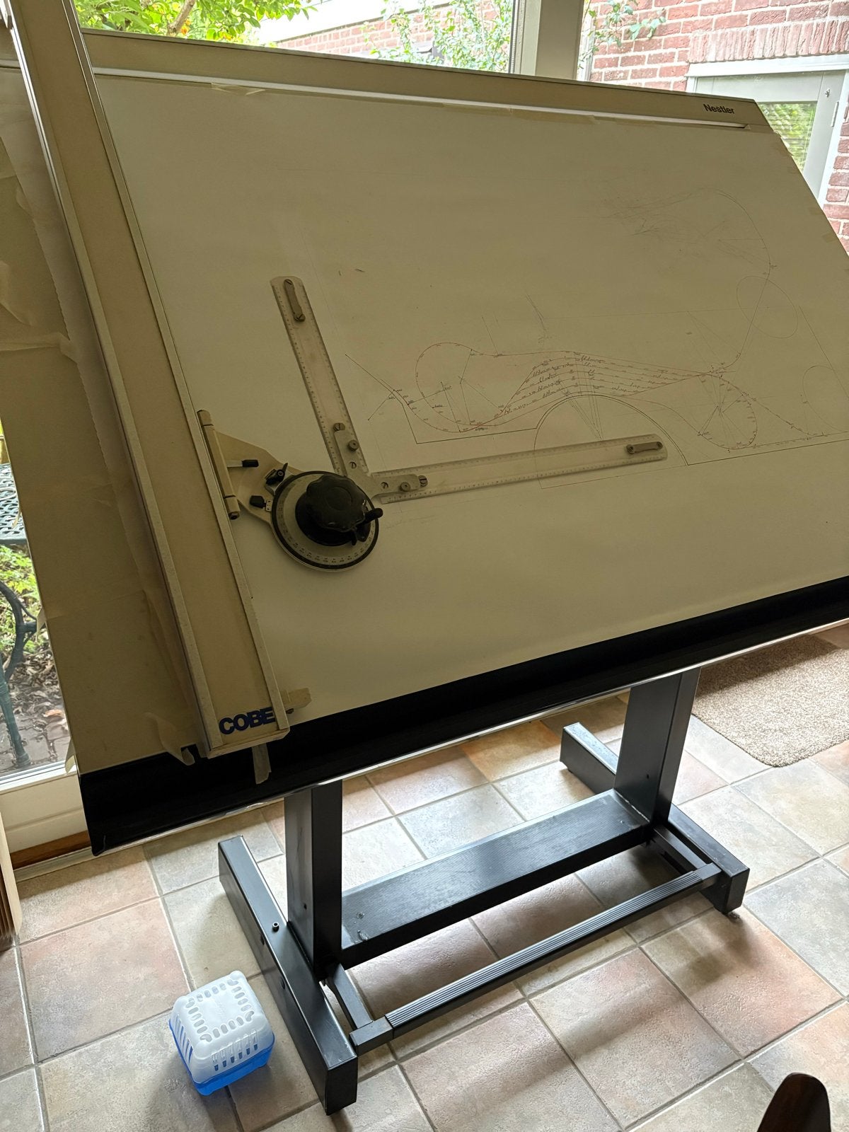 COBE Nestler Tekentafel - Professioneel en Verstelbaar, Doe-het-zelf en Verbouw, Tekentafels, Ophalen, Gebruikt, 150 tot 170 cm