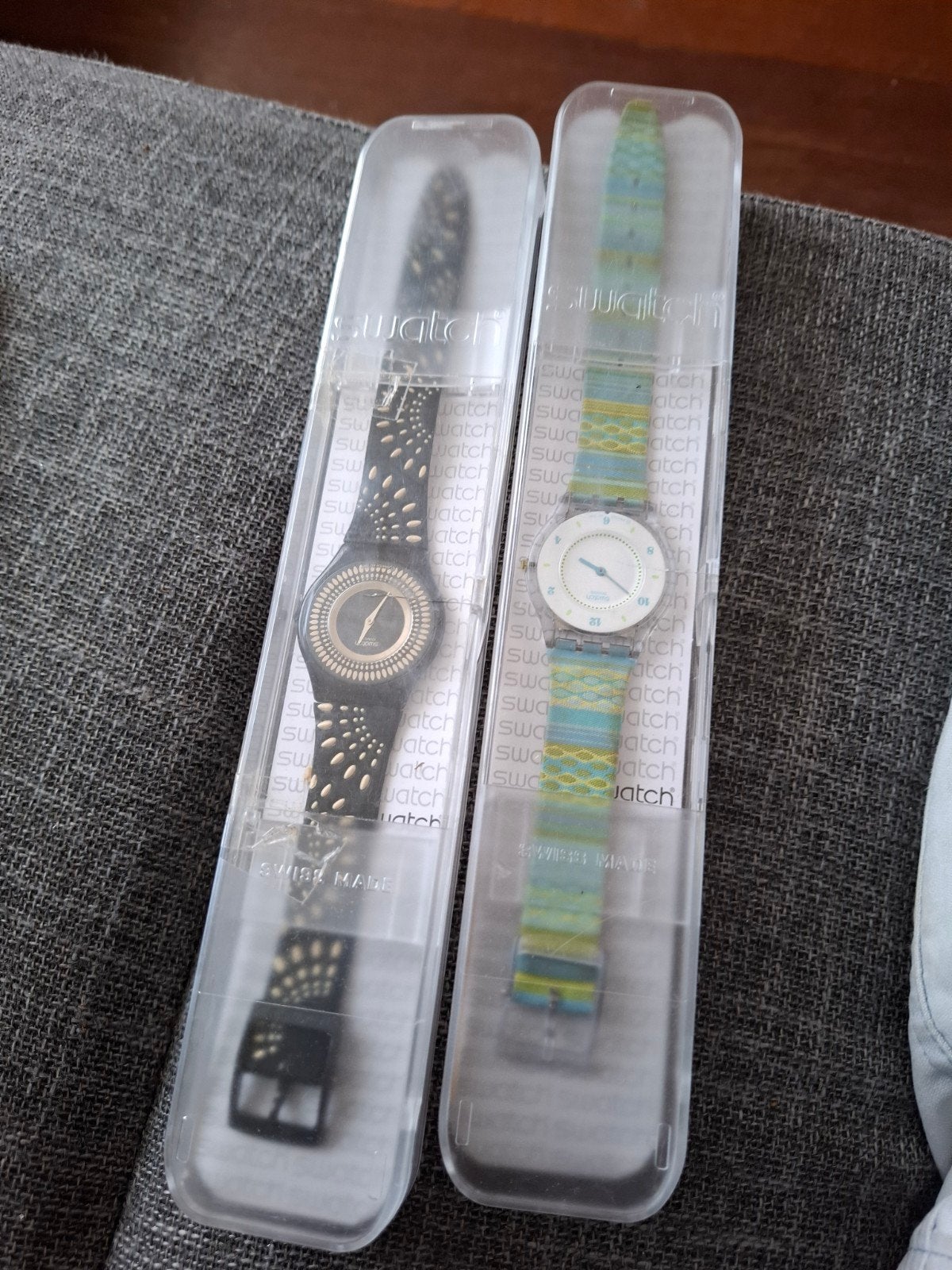 Twee Swatch horloges in originele verpakking, Ophalen, Kunststof, Swatch, Kunststof