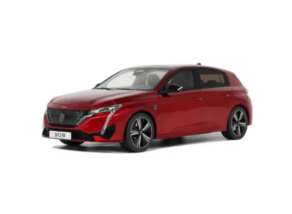 Peugeot 308 GT Rood 2022 OTTO MOBILE schaal 1/18 OT1140, Verzenden, Nieuw, Auto, OttOMobile