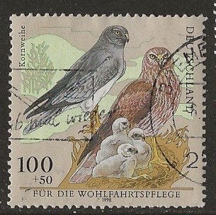 Duitsland 270, roofvogels, Verzenden, 1990 tot heden, Gestempeld