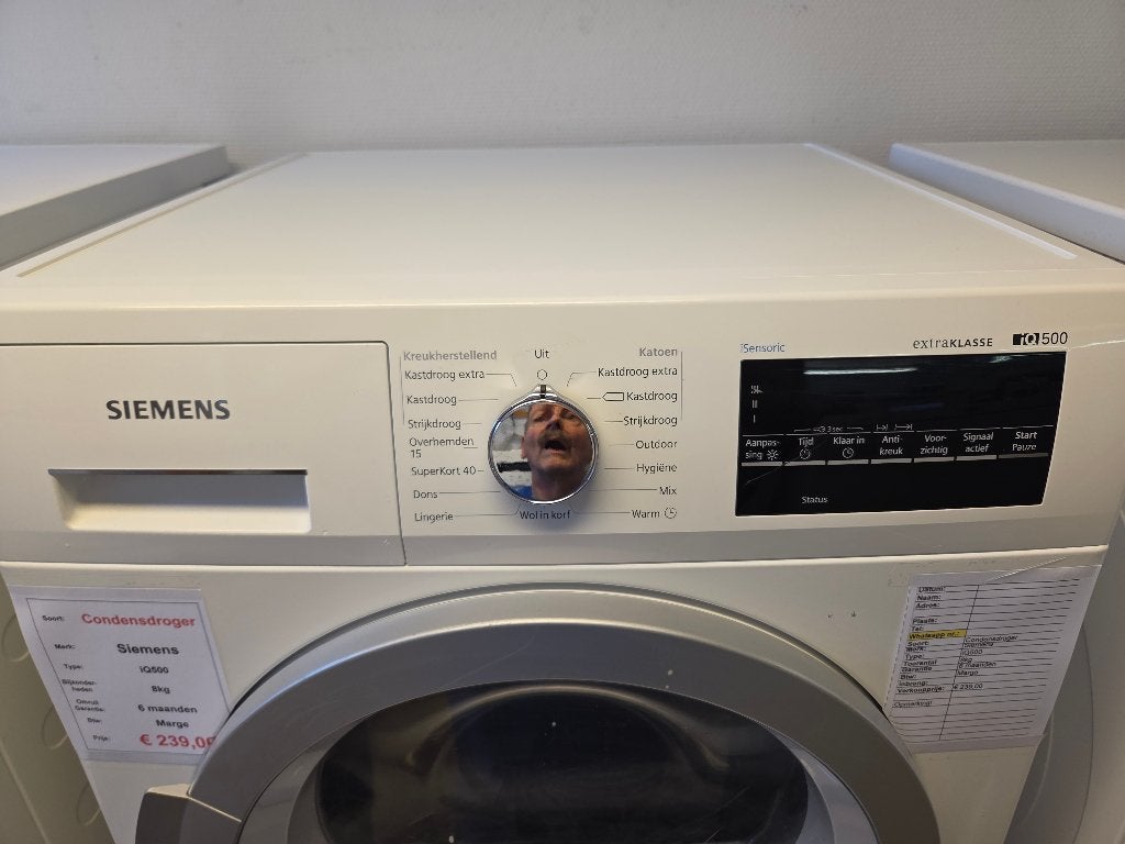 condensdroger - Siemens - iQ500 - 7kg, Witgoed en Apparatuur, Ophalen, 6 tot 8 kg, Duitsland, Anti-kreukfase