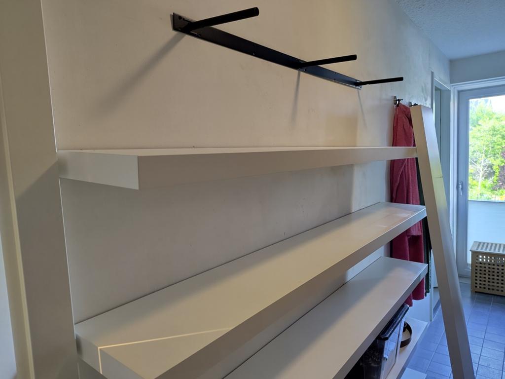 4 witte zwevende planken, Ikea lack, 190x26, Ophalen, Gebruikt