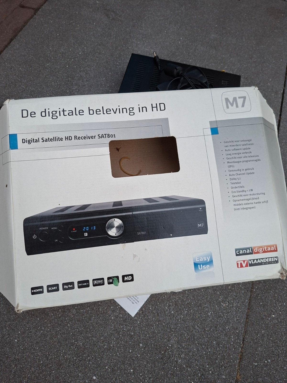 M7 SAT801 Digitale HD Satelliet Ontvanger, Audio, Tv en Foto, Ophalen of Verzenden, Gebruikt, Decoder