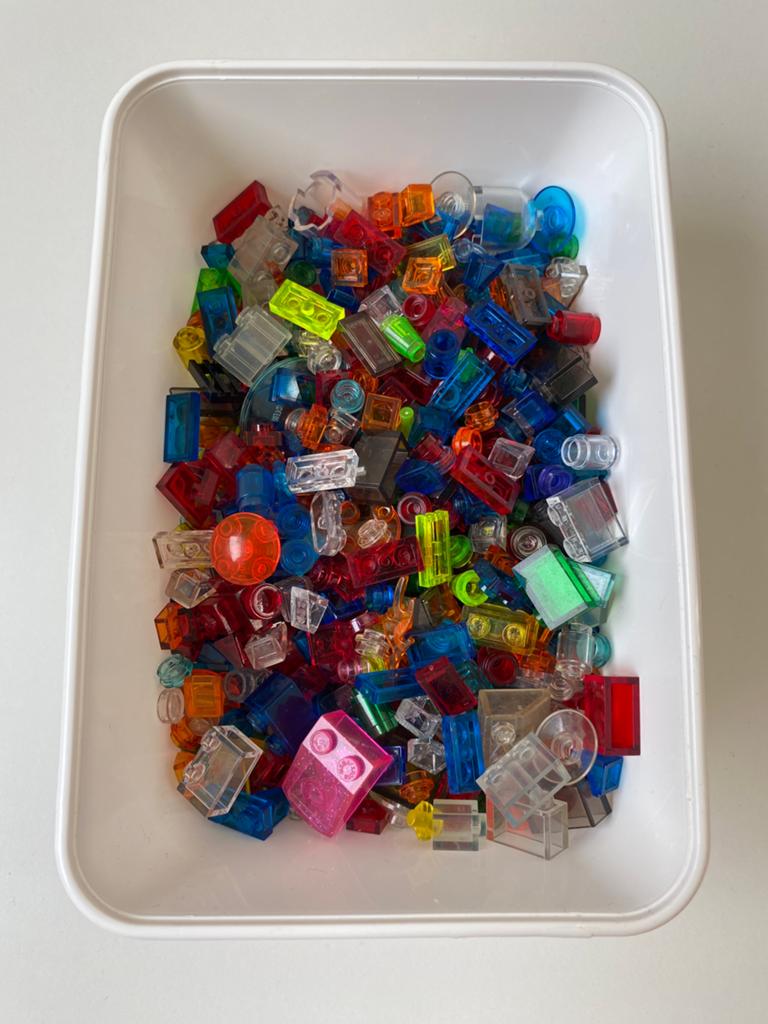 Lego mix doorzichtig, Ophalen of Verzenden, Gebruikt, Losse stenen, Lego