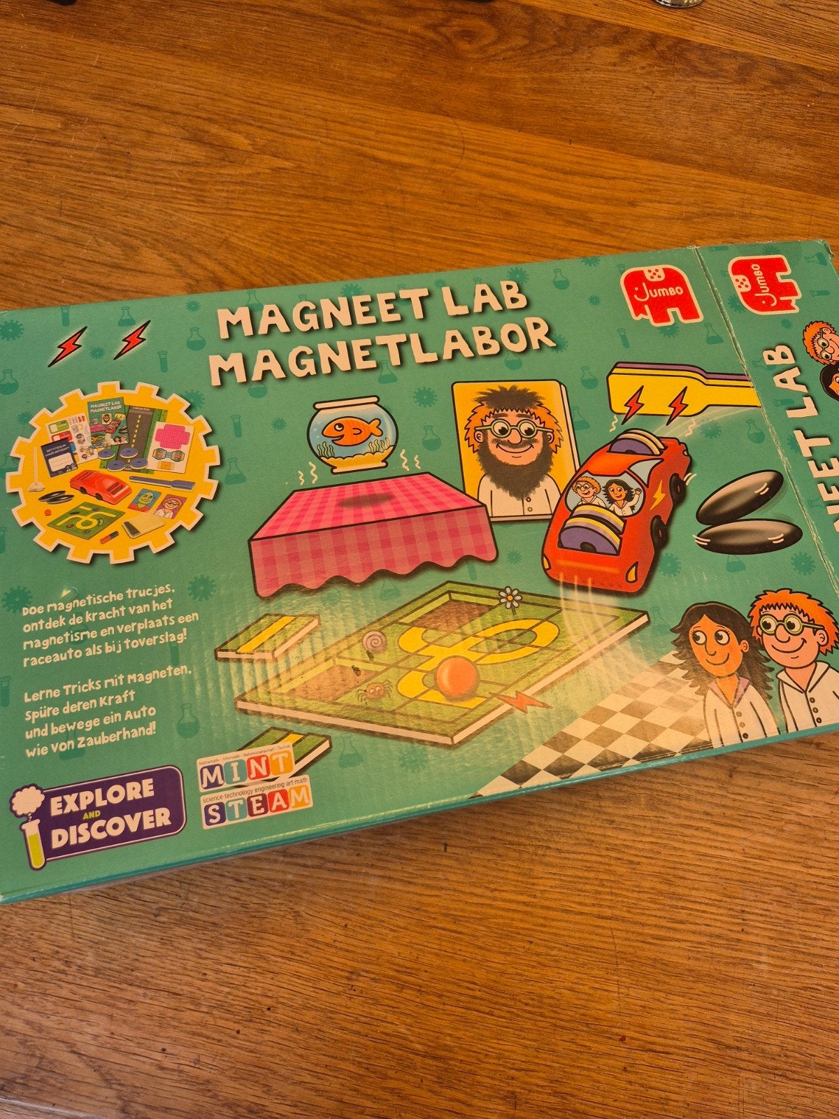 Jumbo Magneet Lab - Magnetisch Experimenteerspel, Ophalen of Verzenden, Zo goed als nieuw, Overige typen, Met wieltjes