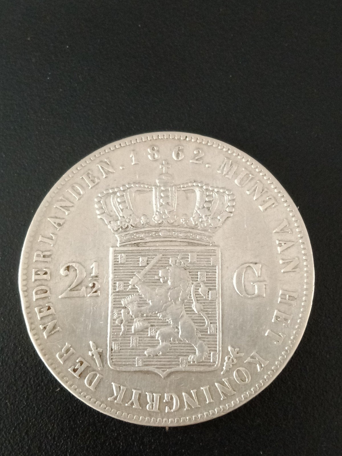 Rijksdaalder 1862 A Willem drie, Ophalen of Verzenden, Koning Willem III, 2½ gulden