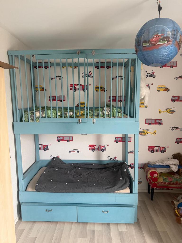 stapelbed van hout Voor kinderen 0 t/m 6/7 jaar., Ophalen, Gebruikt, Stapelbed