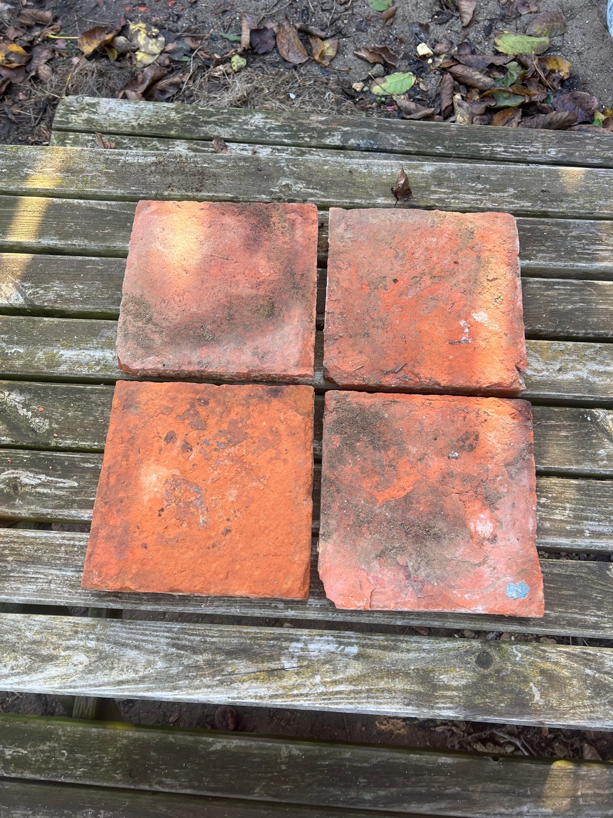 Oude Authentieke Terracotta Plavuizen 20x20 cm (11 stuks), Ophalen, Overige materialen, Gebruikt, 20 tot 40 cm