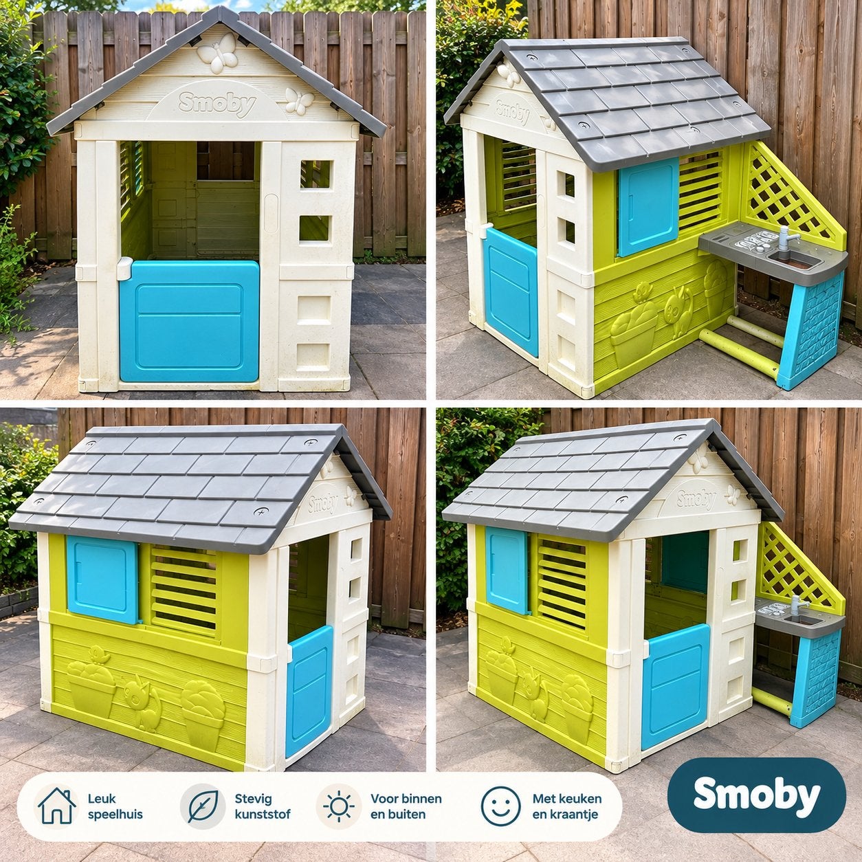 Smoby Speelhuis met Keuken - Binnen & Buiten Plezier, Ophalen, Zo goed als nieuw, Kunststof