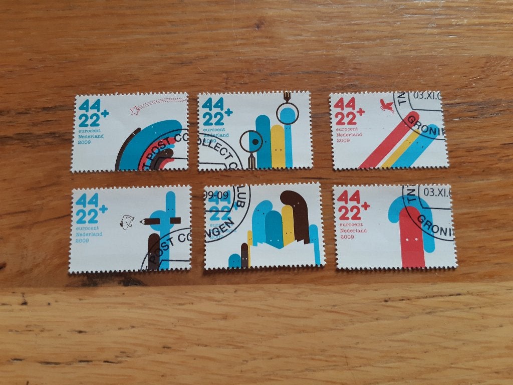 nederland gestempeld jaar 2009 nr 2683a - 2683f, Ophalen of Verzenden, Na 1940, Gestempeld