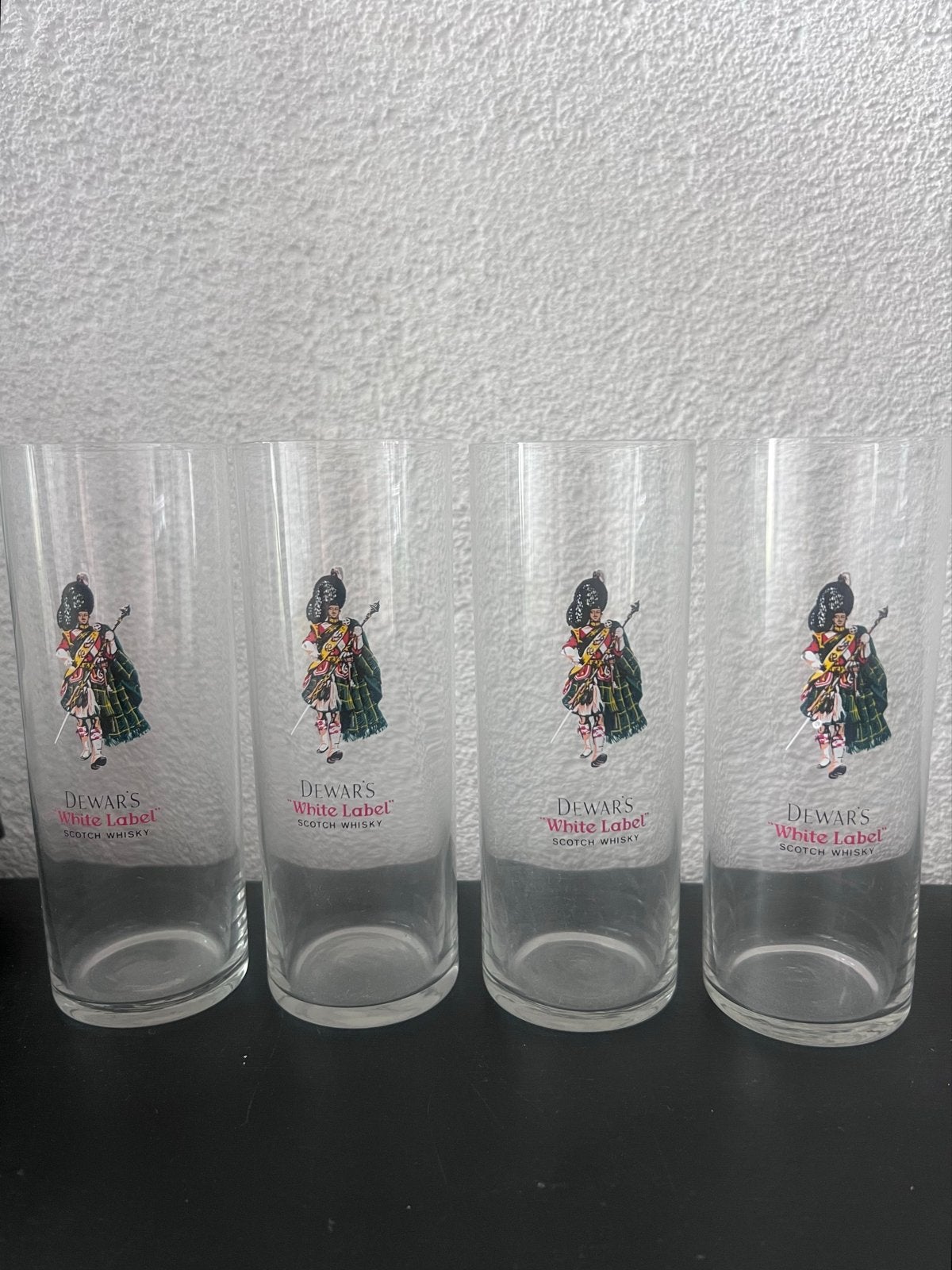 Dewar’s “White Label” Scotch Whisky glazen - 4 exemplaren, Verzamelen, Ophalen of Verzenden, Zo goed als nieuw, Overige typen