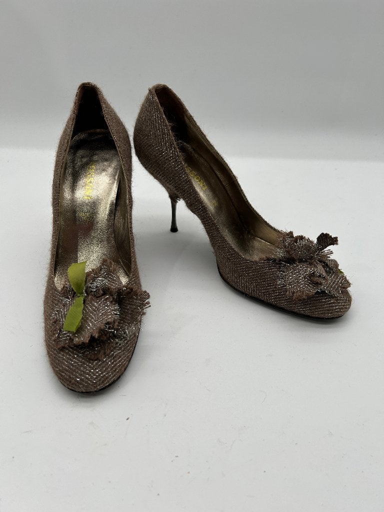 Missoni maat 37 – metallic pumps met decoratieve strik, Overige kleuren, Verzenden, Gedragen, Schoenen met hoge hakken