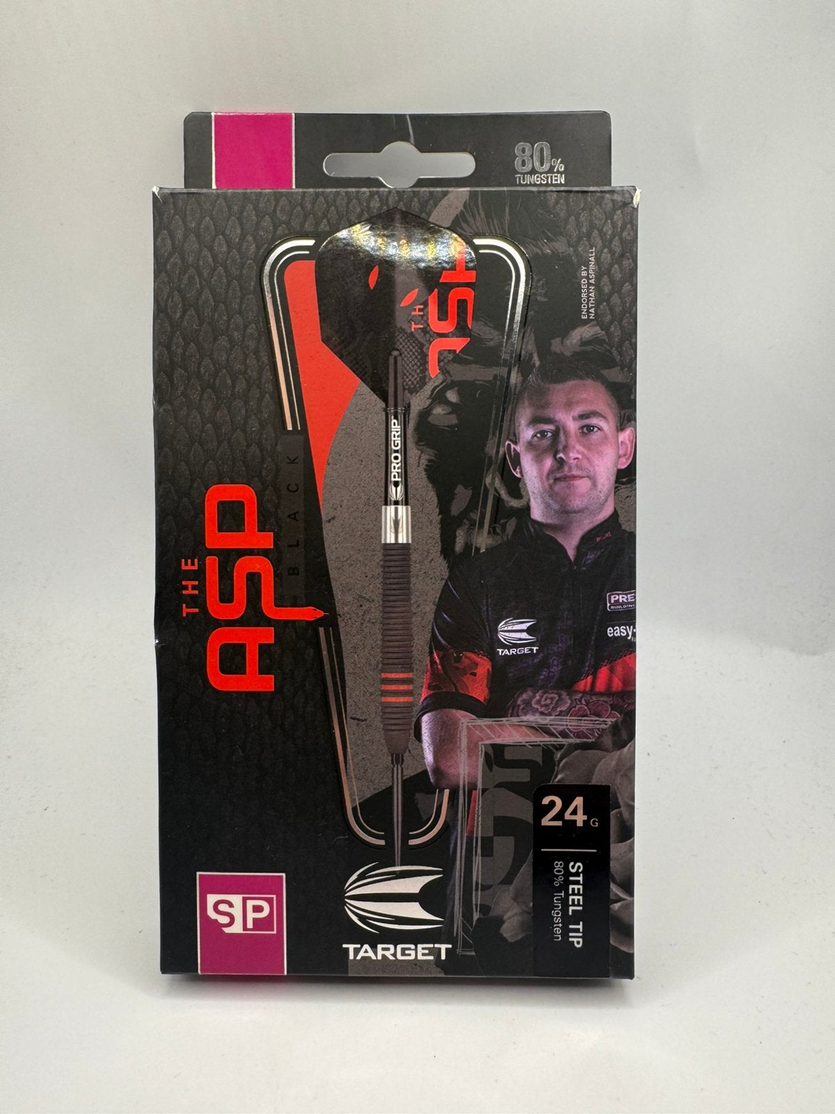 Target Nathan Aspinall Black 80% 24 Gram Dartpijlen, Ophalen of Verzenden, Zo goed als nieuw, Nvt, Pijlen
