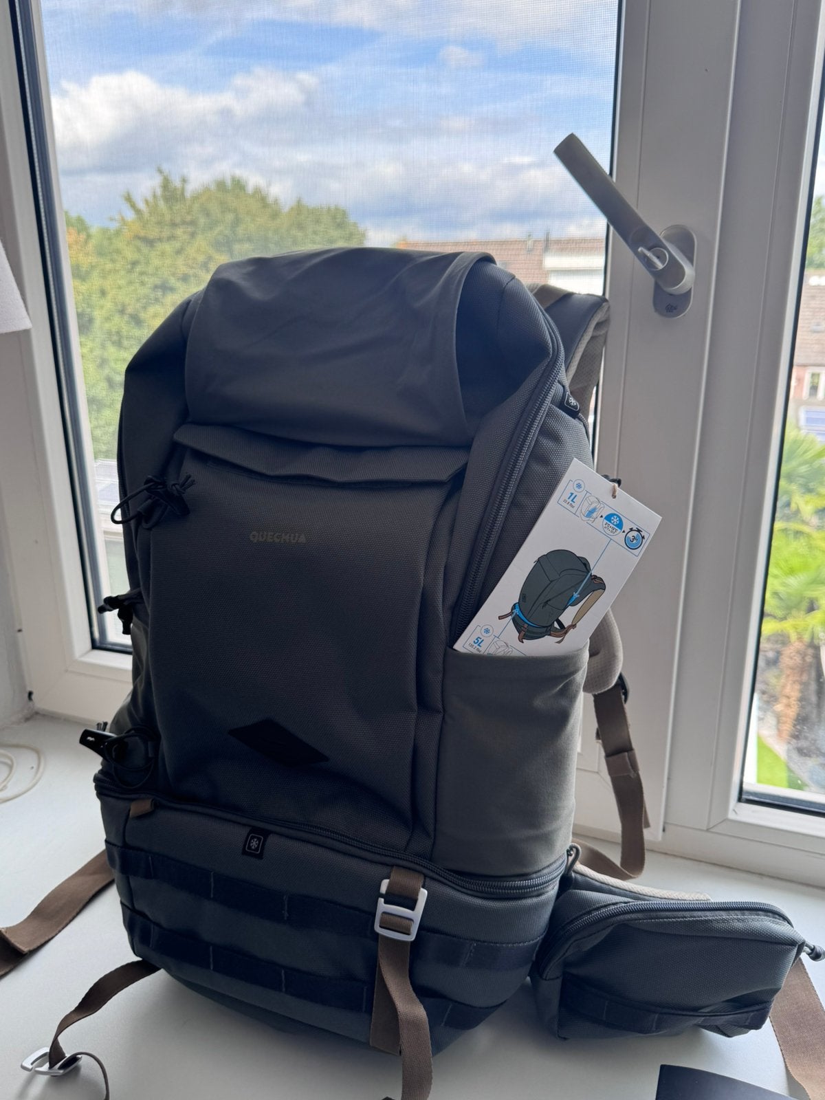 backpack rugzak met kaartje eraan nieuw, Rugtas, Nieuw, Groen, Ophalen