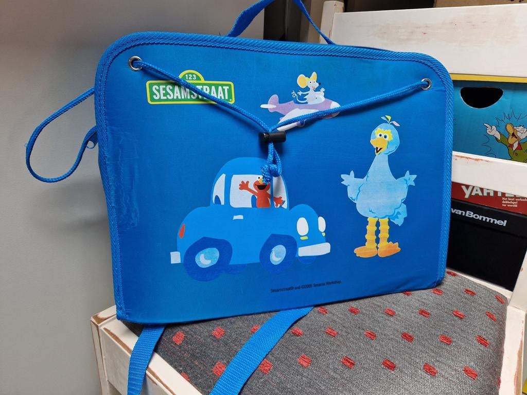 Sesamstraat autotafel / reistafel voor kinderen, Ophalen of Verzenden, Gebruikt