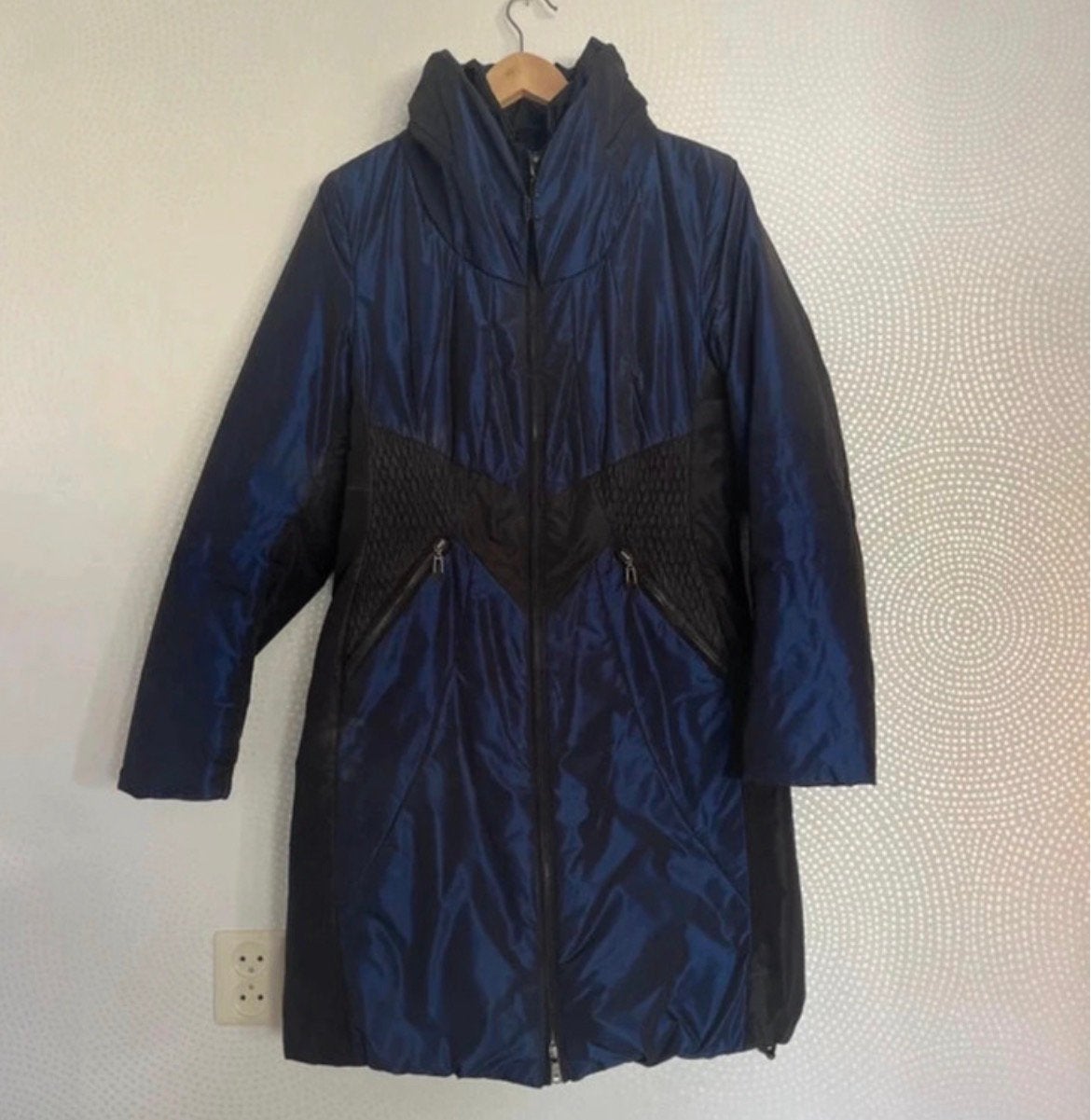Creenstone winterjas donkerblauw – maat 40, Kleding | Dames, Ophalen of Verzenden, Zo goed als nieuw, Maat 38/40 (M), Blauw