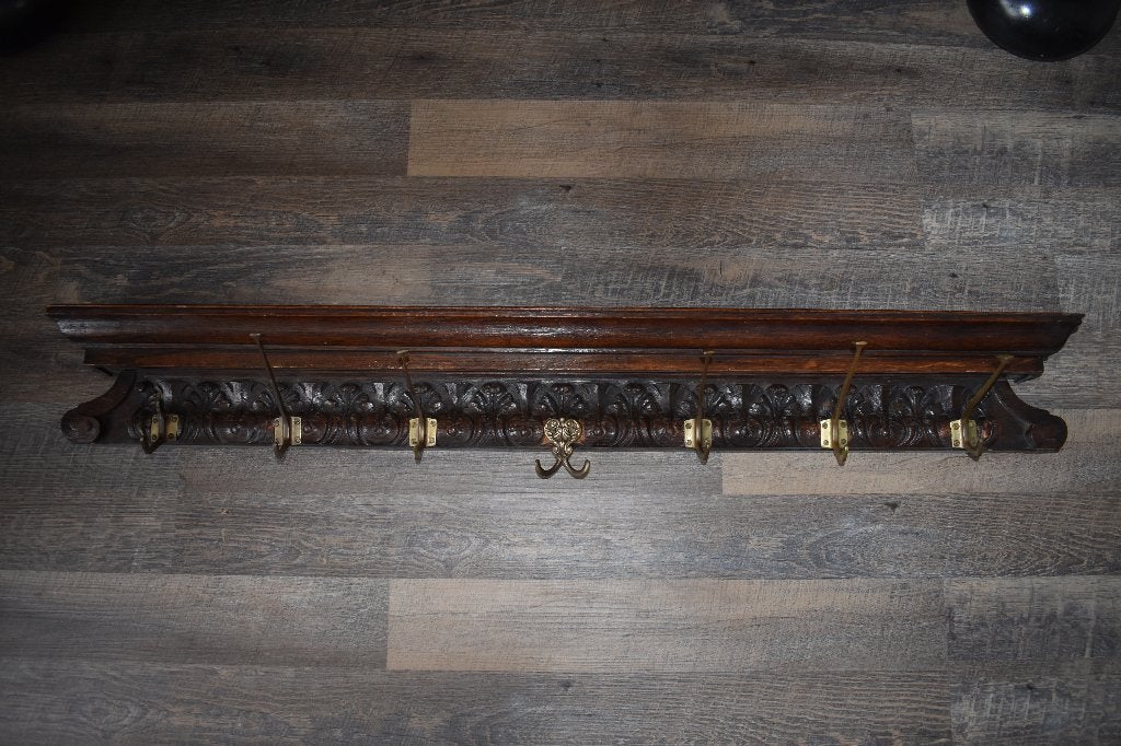 Antieke houten kapstok jaren 40 - 50, Gebruikt, Minder dan 100 cm, Hout, Ophalen