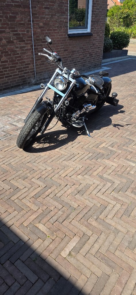 Stoere Yamaha 650 dragstar- Custom Bobber Stijl, Motoren, Motoren | Yamaha, 2 cilinders, Chopper, Gebruikt, Sportuitlaat