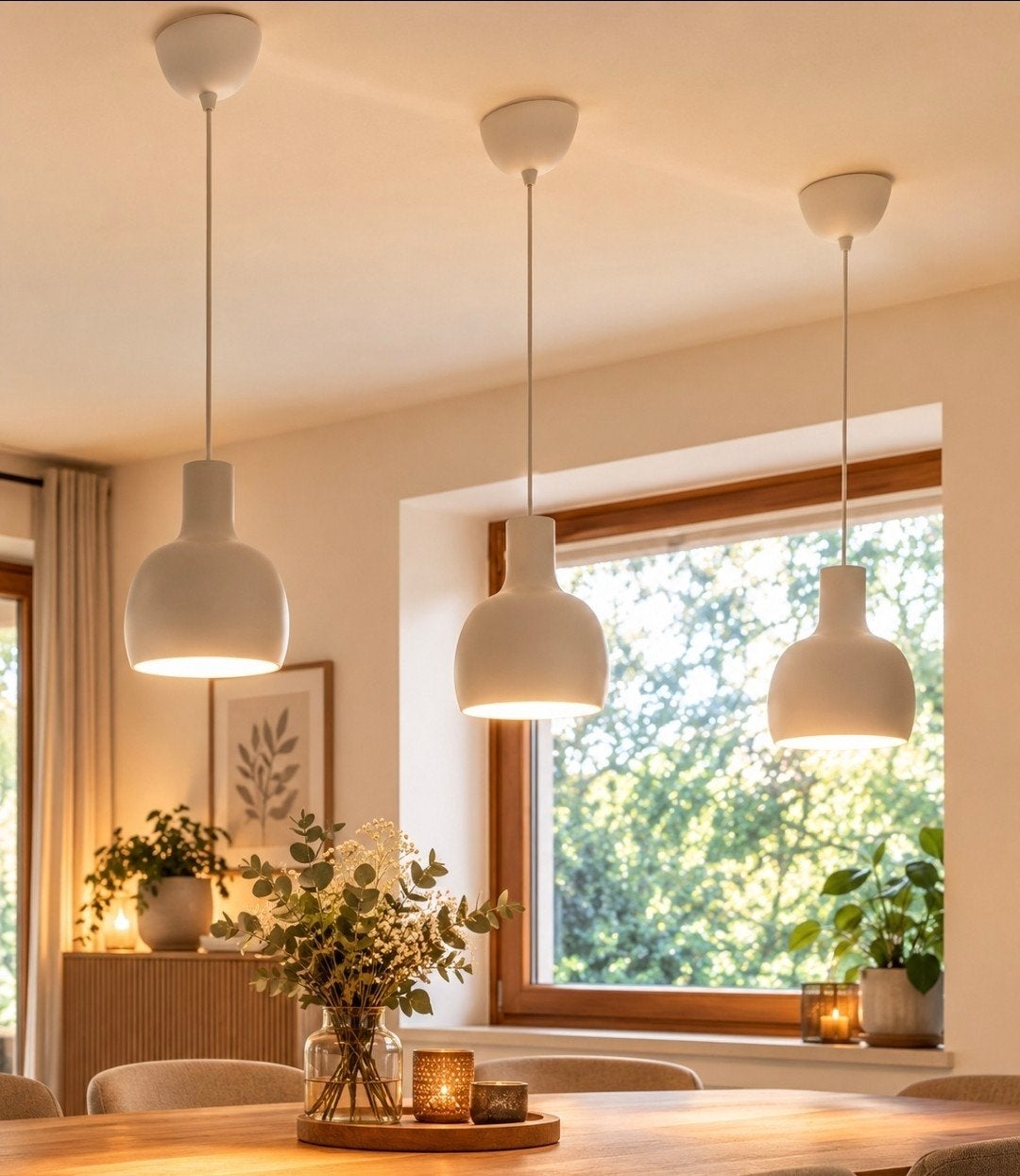 3 leuke witte lampen hanglamp hanglampen van de Ikea Vaxjo, Huis en Inrichting, Ophalen of Verzenden