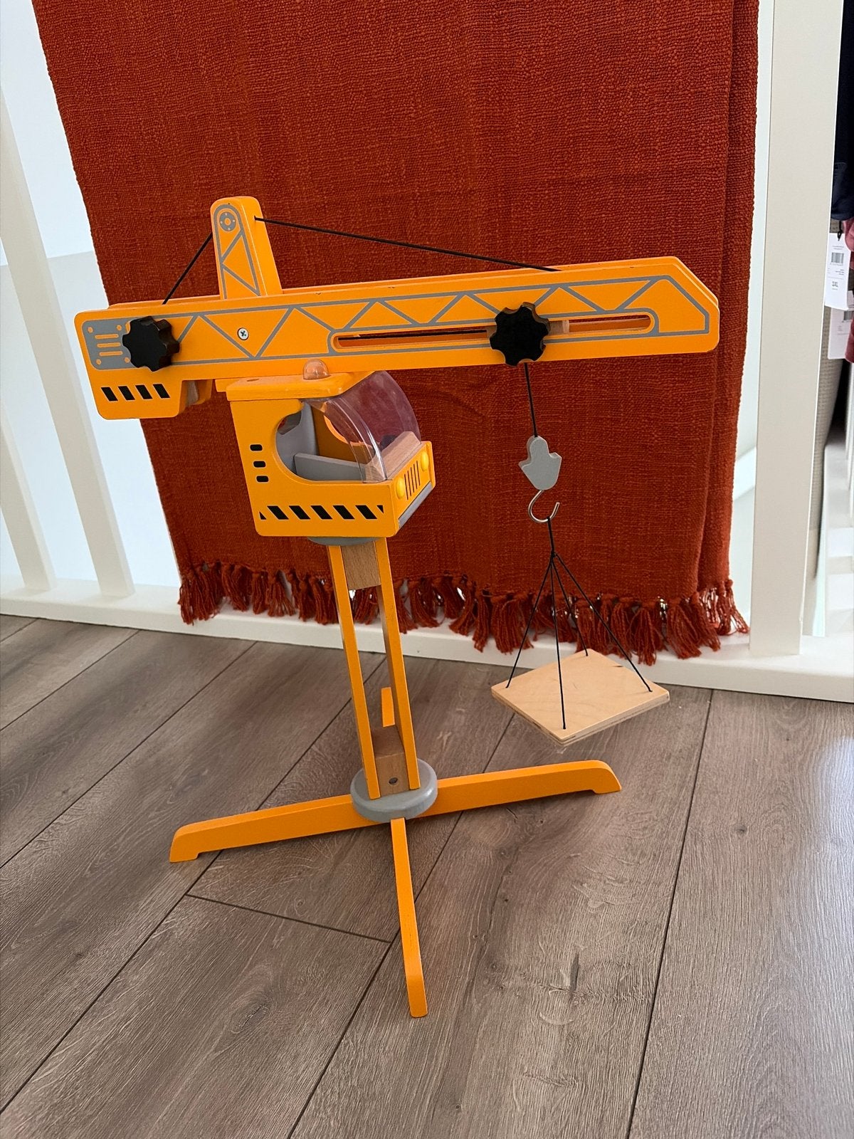 Houten speelgoed hijskraan, Kinderen en Baby's, Speelgoed | Houten speelgoed, Ophalen, Gebruikt, Overige typen