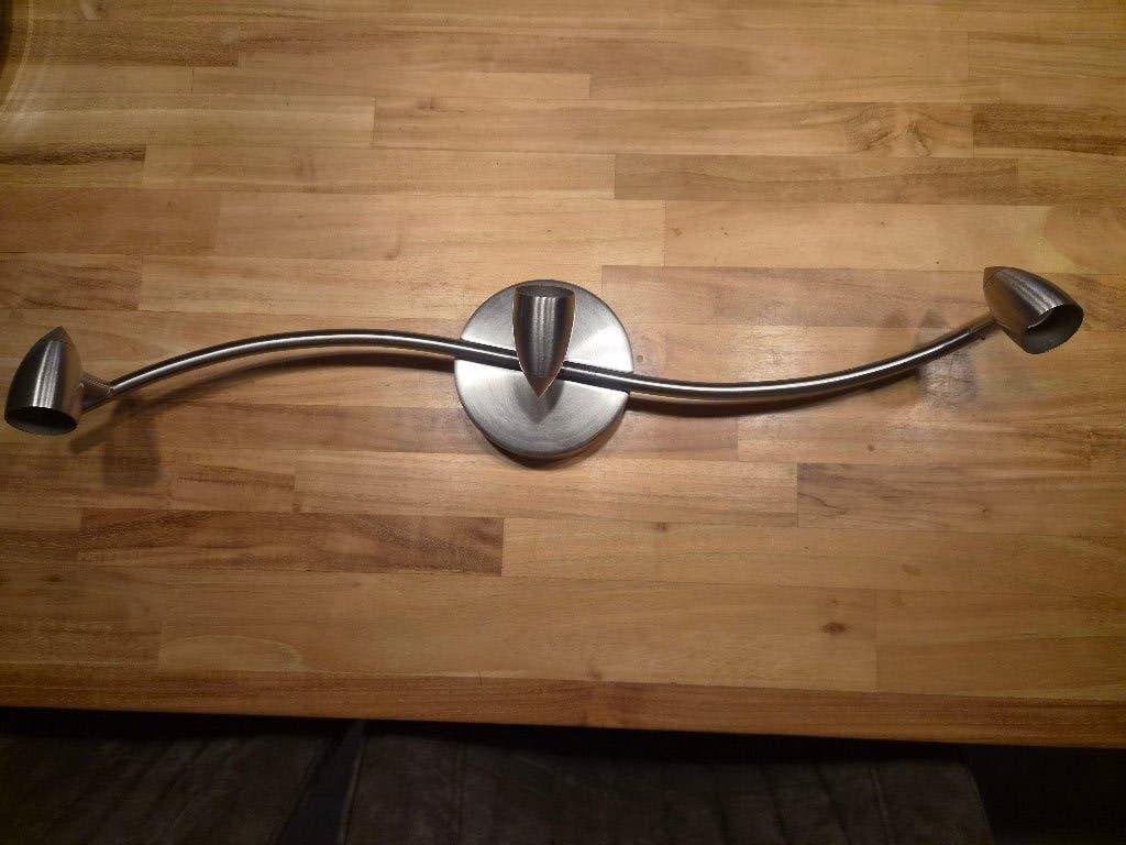 Ikea armatuur met 3 spotjes - GU10 max 35 Watt, Halogeen, GU10, Ophalen of Verzenden, Zo goed als nieuw