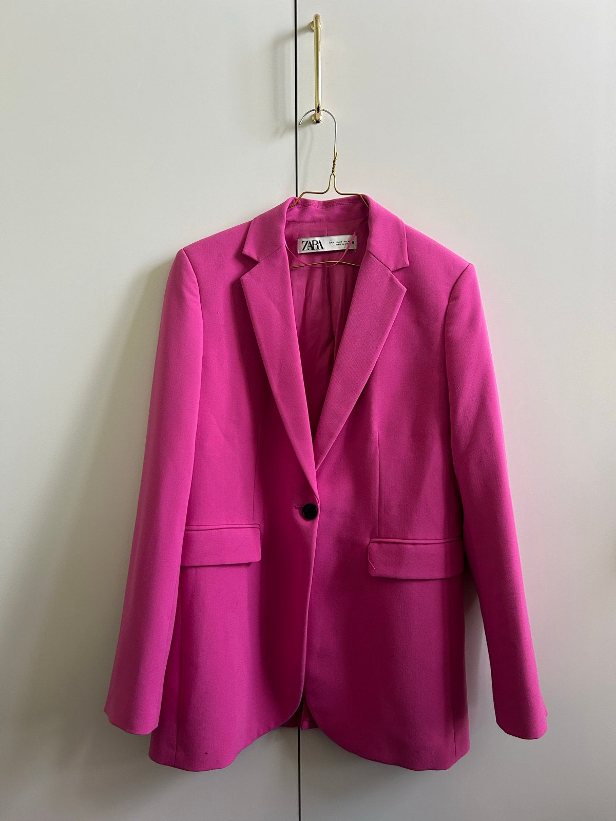 Zara Fuchsia Roze Blazer Maat S, Verzenden, Zo goed als nieuw, Jasje, Roze