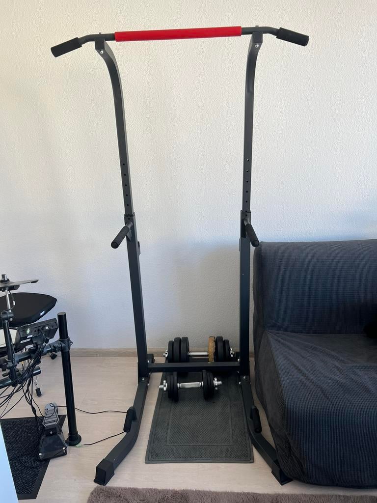 Work Out Station - Dips, Pull-Push Ups, Bar. Prima conditie., Gebruikt, Krachtstation, Ophalen of Verzenden, Metaal