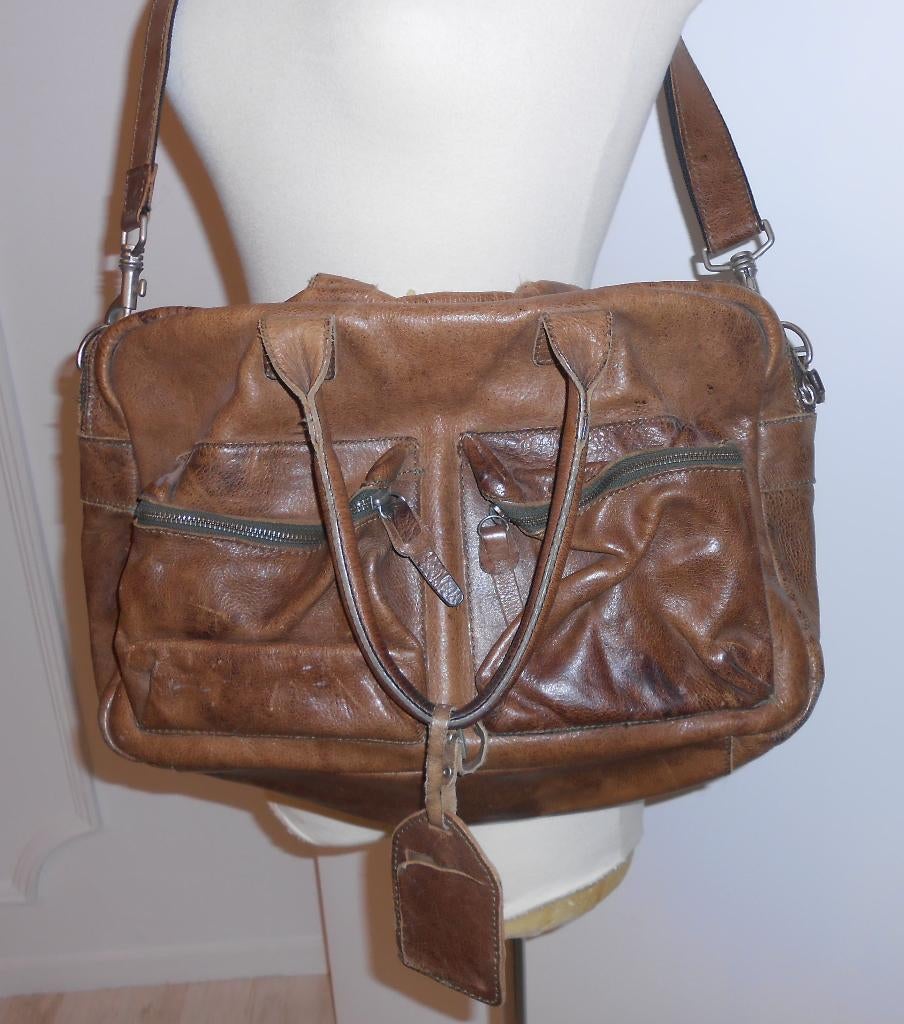leren cowboys bag bruin, Ophalen of Verzenden, Gebruikt, Bruin, Overige typen