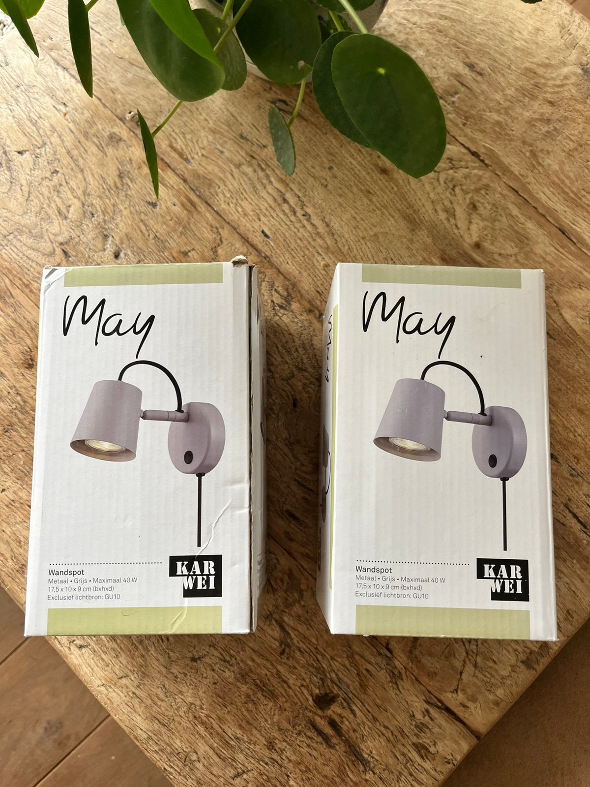 Wandspots /wandlamp May Karwei, Nieuw, Ophalen of Verzenden, Met schakelaar, Metaal
