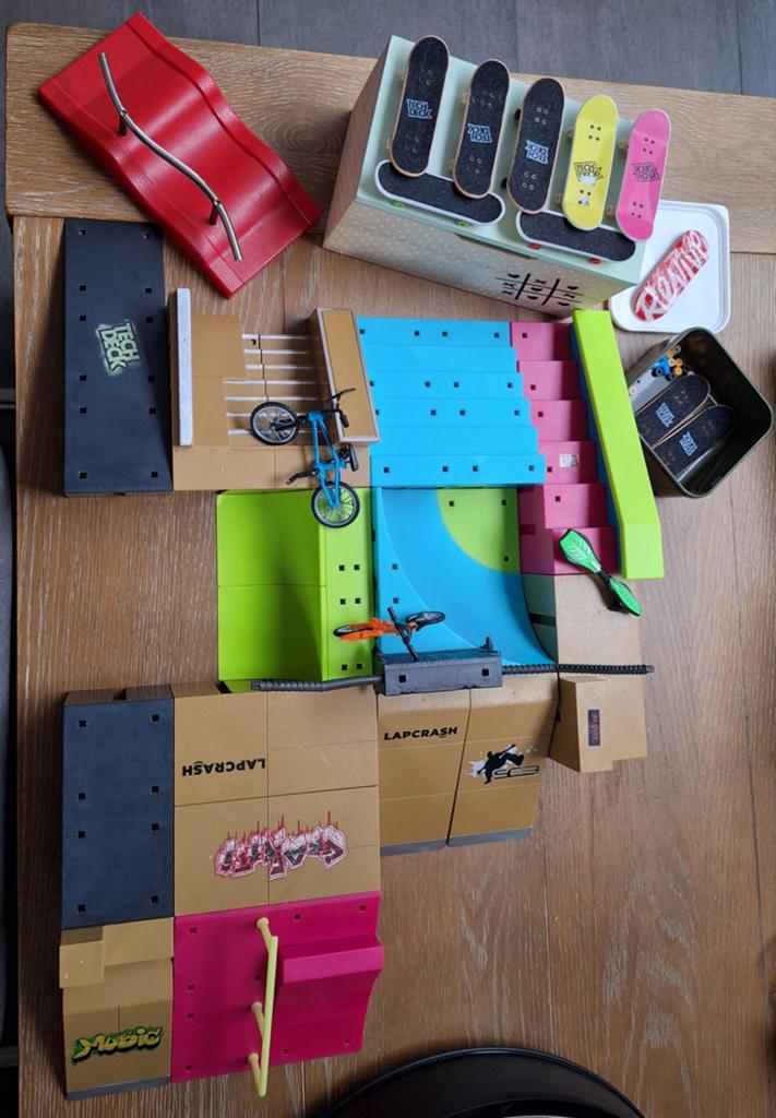 Tech Deck Skatepark Set met Fingerboards en BMX, Ophalen, Gebruikt, Jongen of Meisje