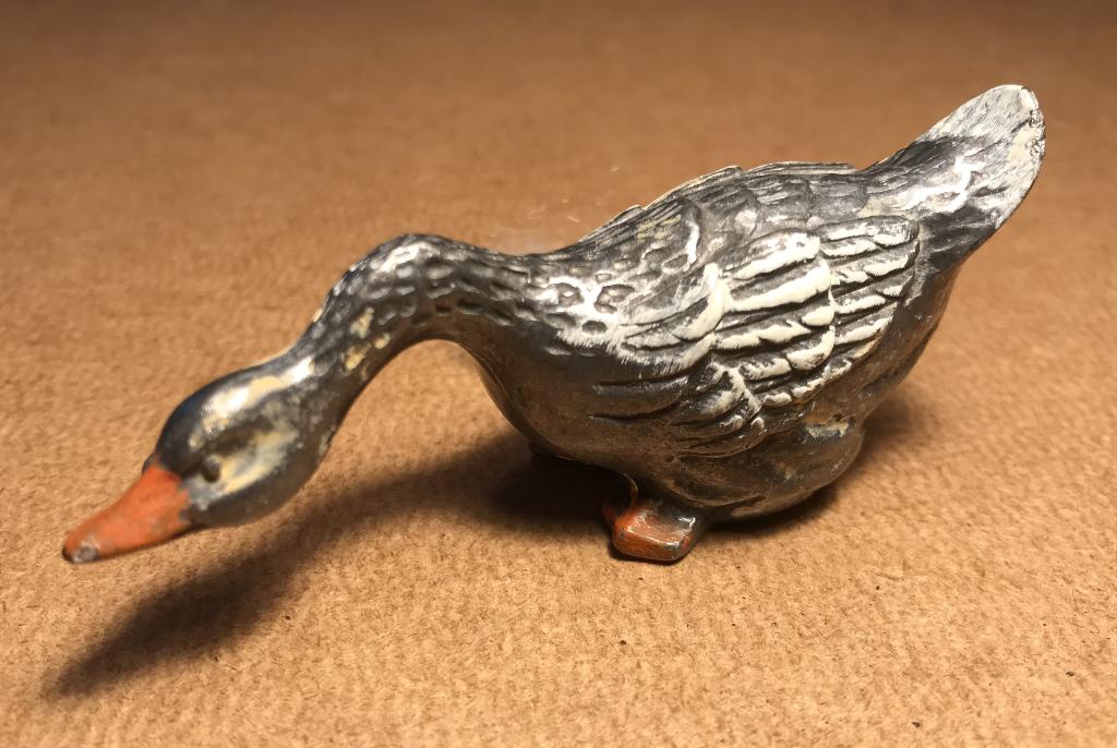 zwaan, miniatuur tin, Antiek en Kunst, Antiek | Tin, Ophalen of Verzenden
