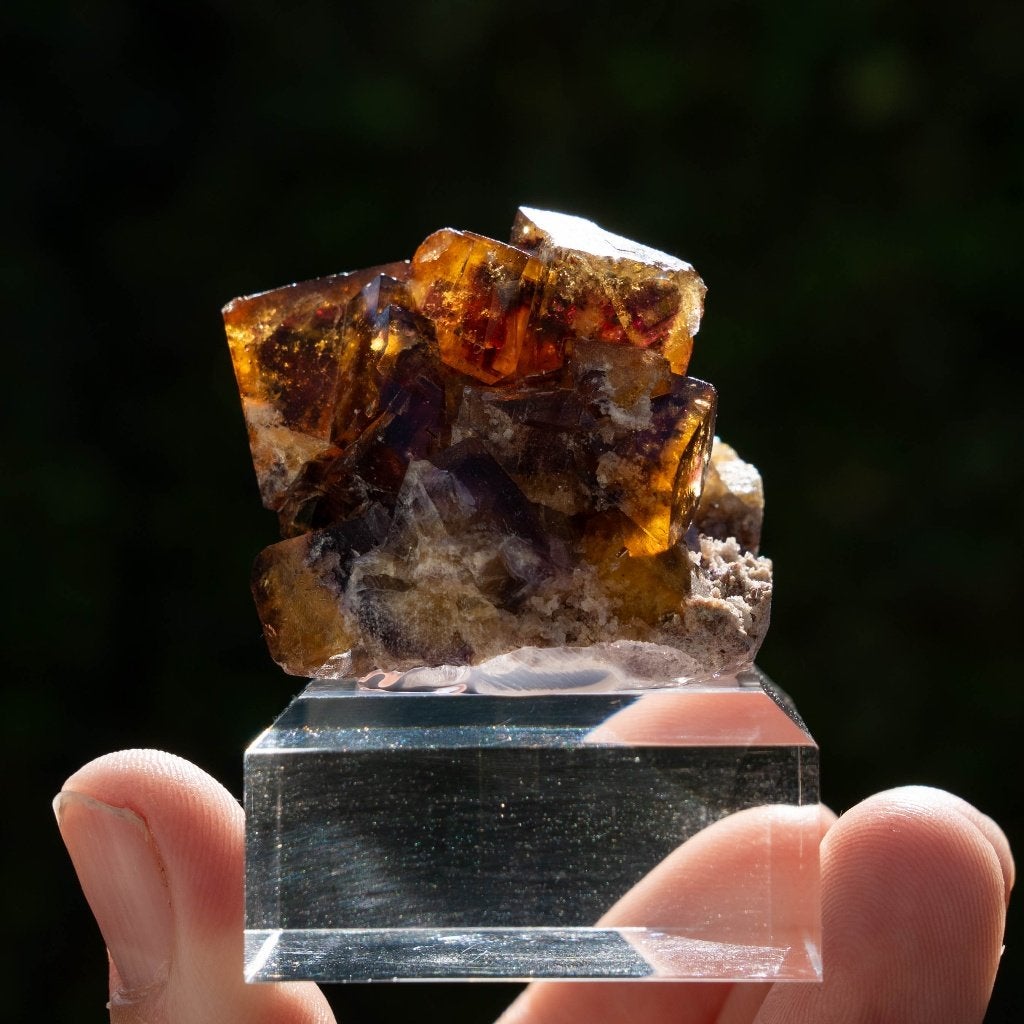 Fluoriet uit Bergmännisch Glück #8, Ophalen of Verzenden, Mineraal