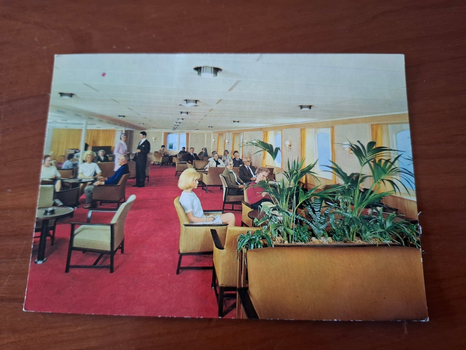 Ansichtkaart Cruise Schip MS Black Prince Lounge, Ophalen of Verzenden, 1960 tot 1980, Ongelopen, Overige thema's
