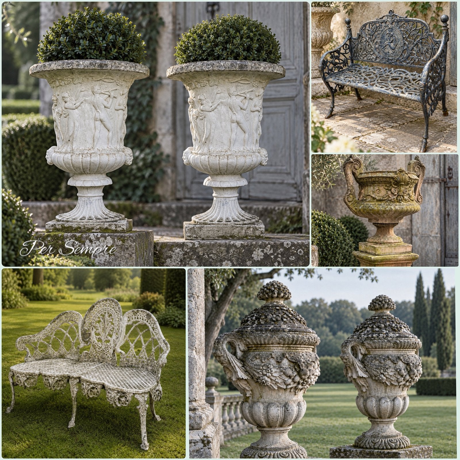 Per Sempre , Gespecialiseerd in Prachige Tuin Ornamentiek