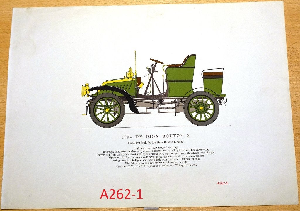 [Auto's 1904-1930] Lithografieën o.a. Alfa-Romeo Rolls-Royce, Ophalen of Verzenden