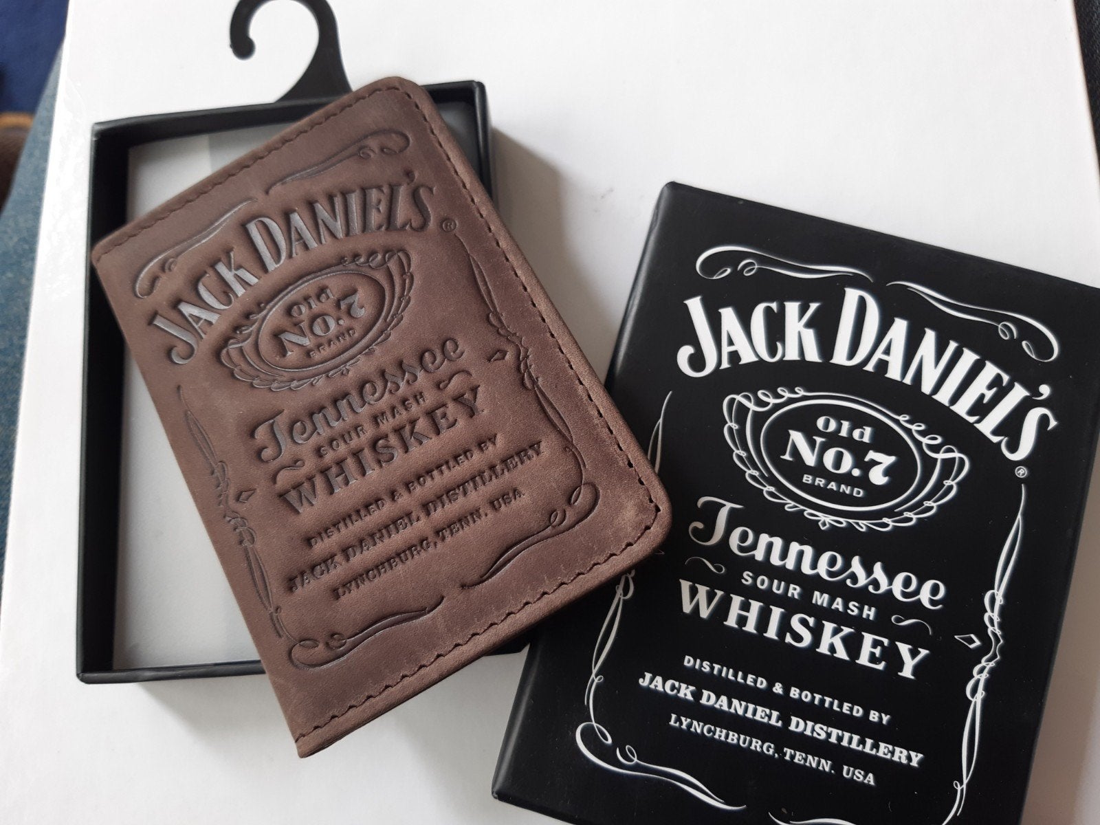 Jack Daniel's Whiskey Portemonnee - Bruin Leer, Overige merken, Bruin, Nieuw, Ophalen of Verzenden