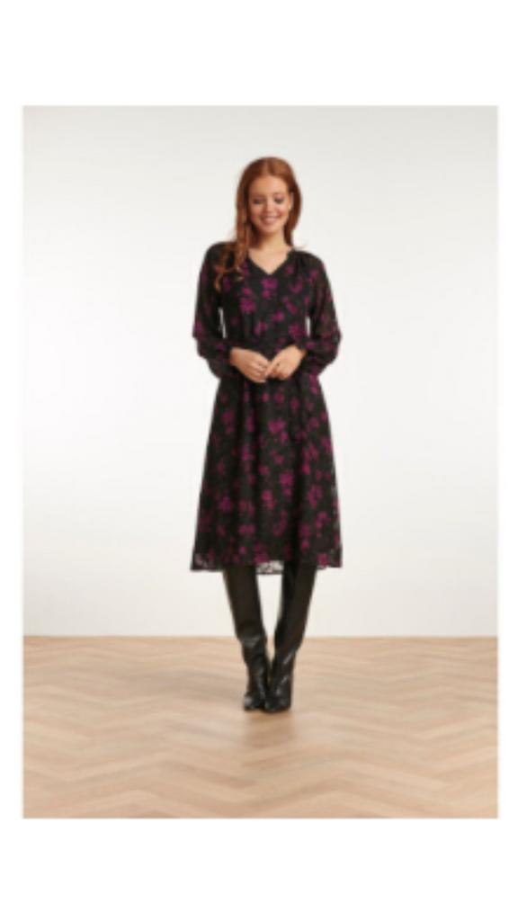 Jurk Smashed Lemon Zwart en violet maat XXL/44 ZGAN, Zwart, Maat 42/44 (L), Ophalen of Verzenden, Zo goed als nieuw