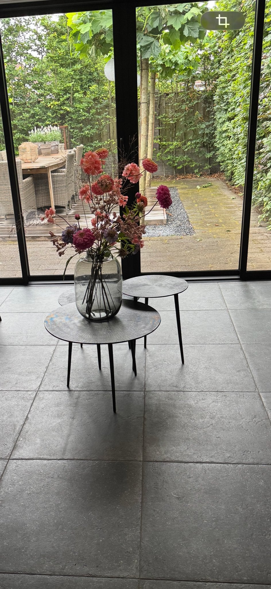 LABEL51 Salontafelset Nova Zwart Metaal - 3-delig, Ophalen, 50 – 75, Rond, 50 tot 100 cm