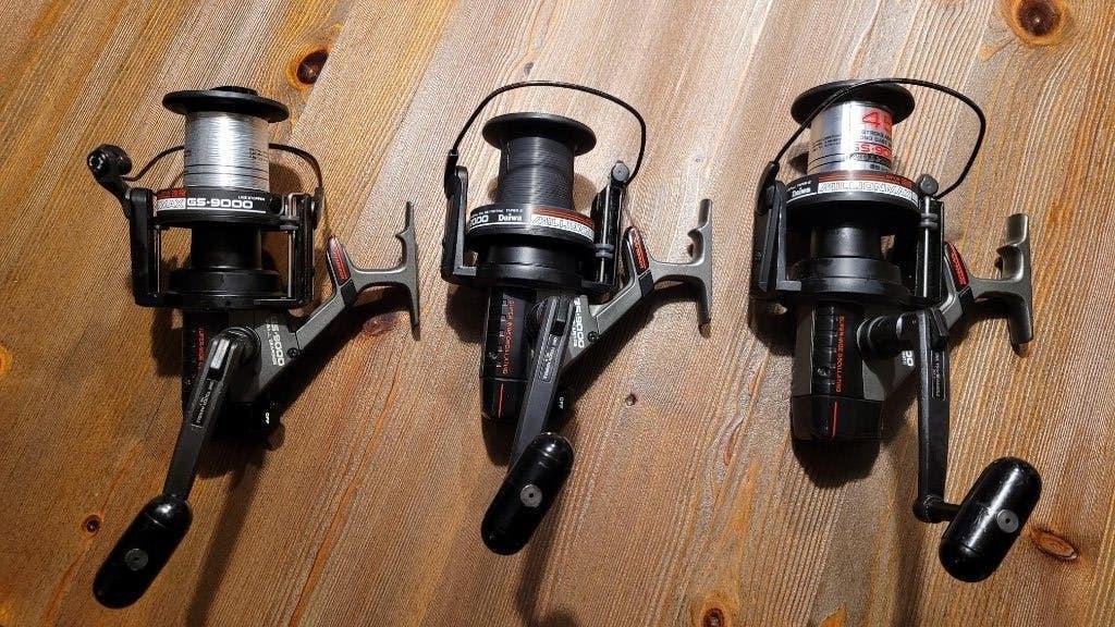 3 x Daiwa tournament Millionmax GS9000  igst, Ophalen of Verzenden, Gebruikt, Molen