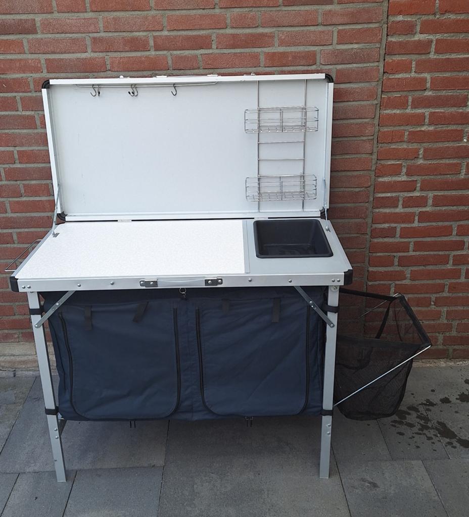 Camping Keuken Opvouwbaar met Spoelbak en Opbergruimte, Caravans en Kamperen, Kampeeraccessoires, Ophalen, Gebruikt