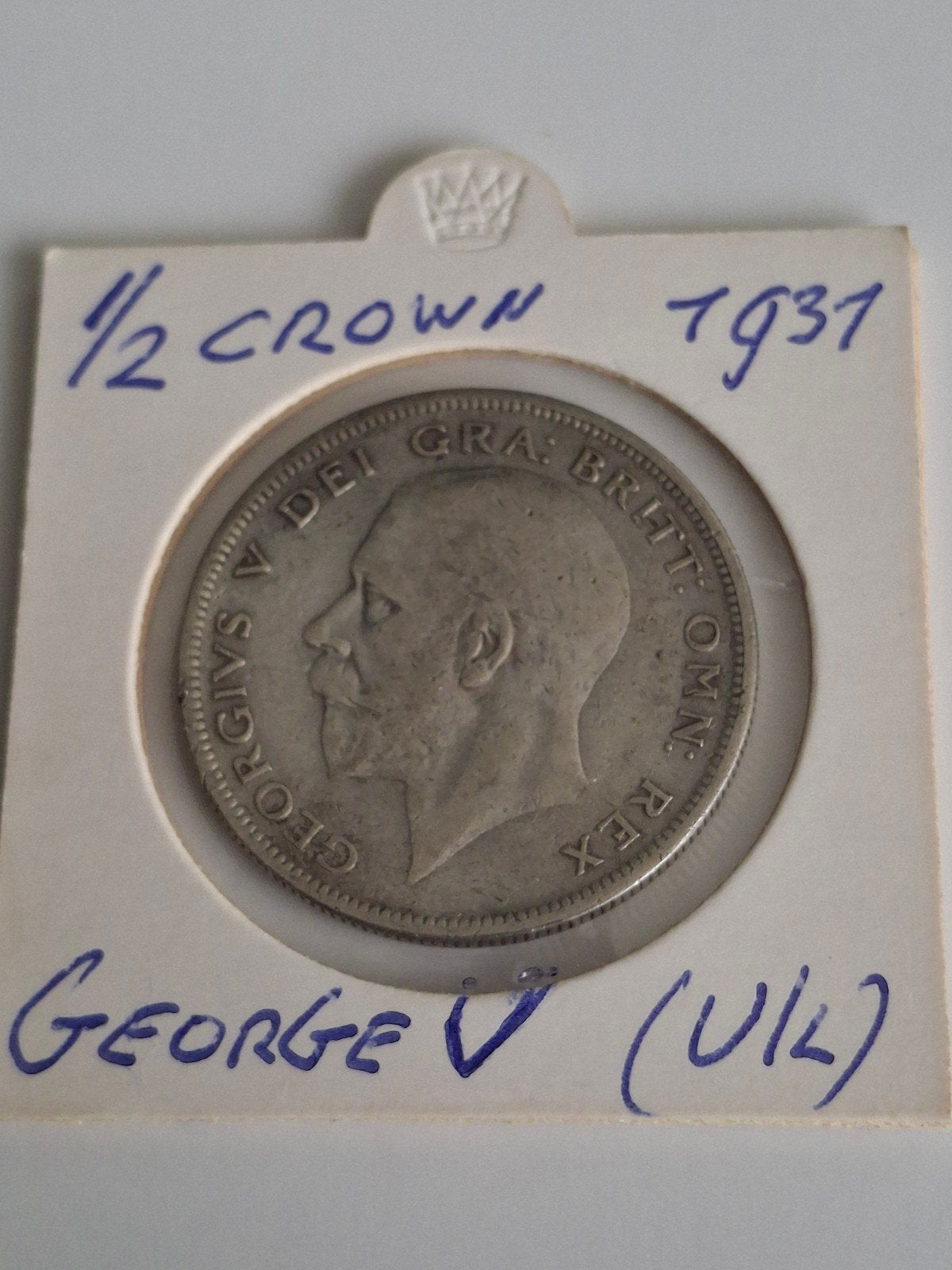 Zilveren Half Crown munt George V 1931, Postzegels en Munten, Ophalen of Verzenden, Overige landen, Losse munt, Zilver