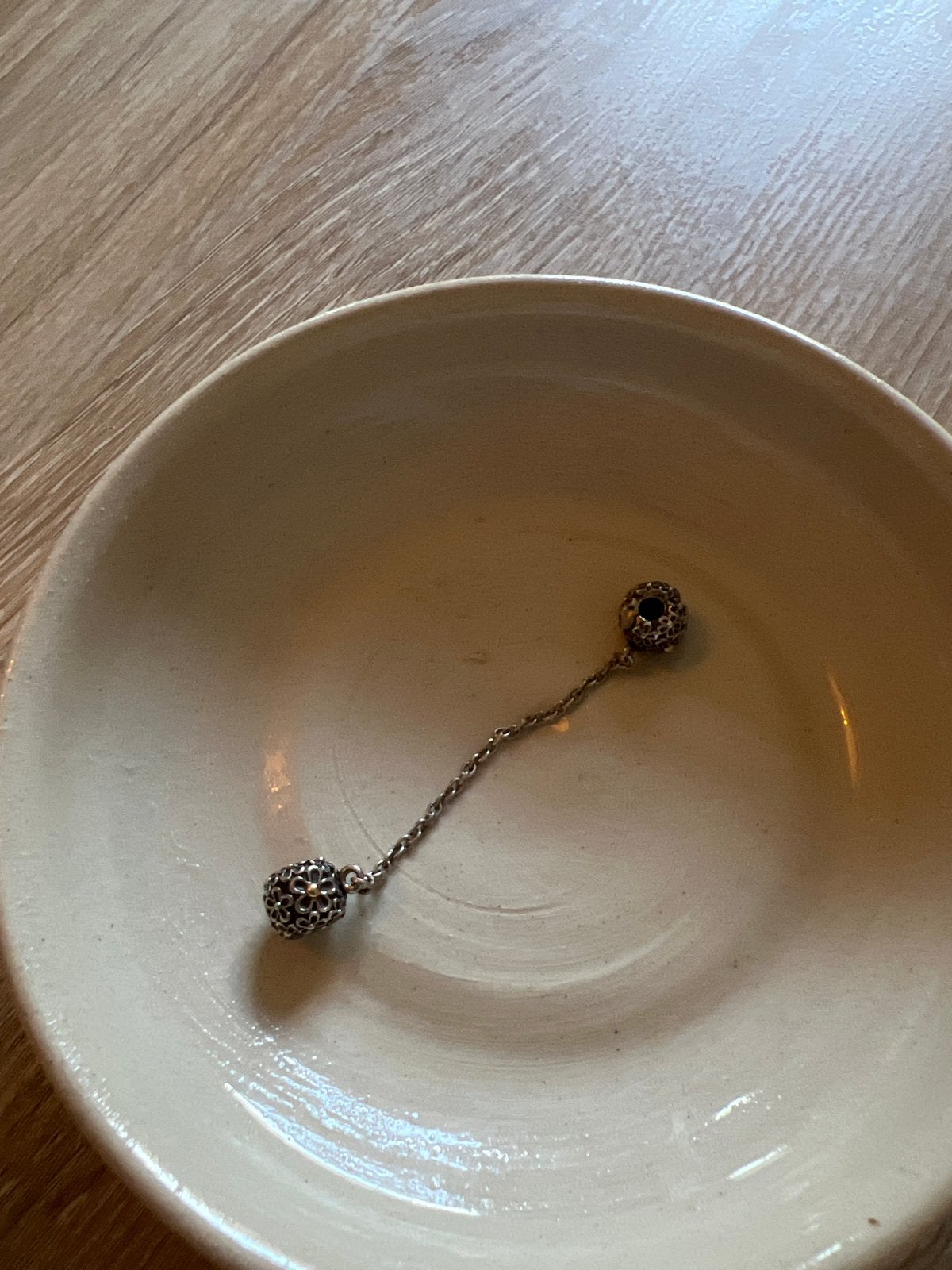 Pandora veiligheidsketting -14K goud accenten.Retired., Overige merken, Ophalen of Verzenden, Zo goed als nieuw, 1 bedel