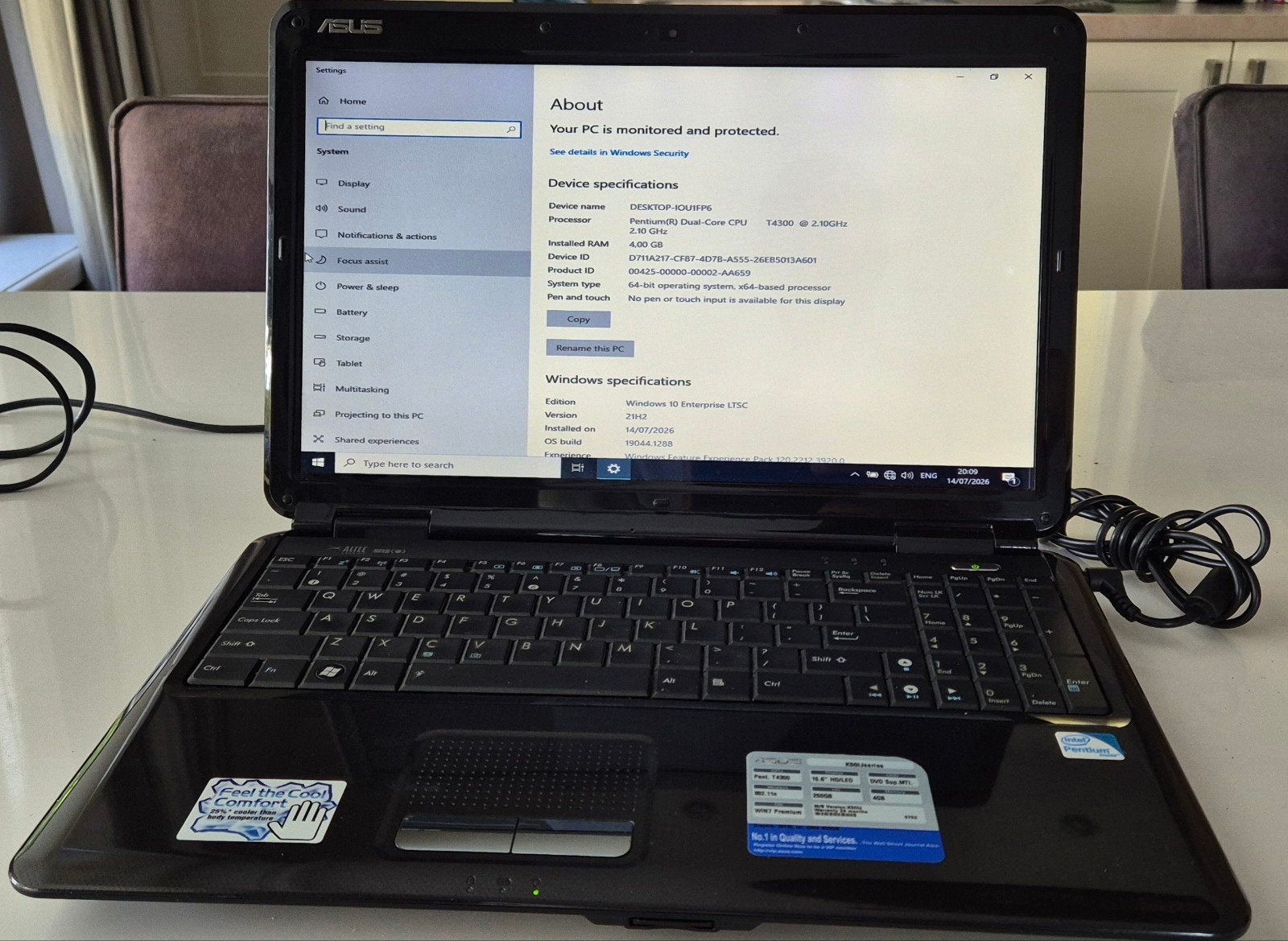 ASUS K50IJ Laptop - Intel Pentium Dual-Core, Computers en Software, Windows Laptops, Gebruikt, HDD, 2 tot 3 Ghz, ASUS