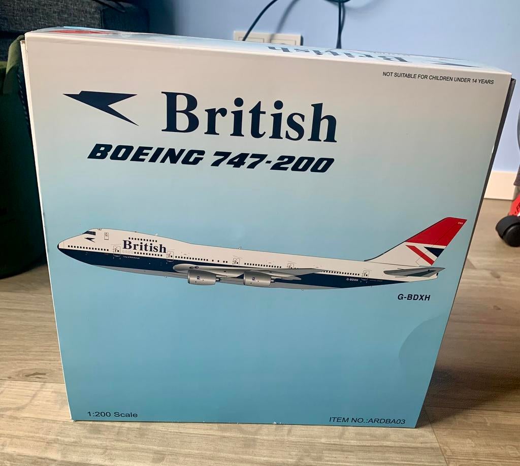 British Airways Boeing 747-200, Verzamelen, Luchtvaart en Vliegtuigspotten, Ophalen of Verzenden, Nieuw, Schaalmodel