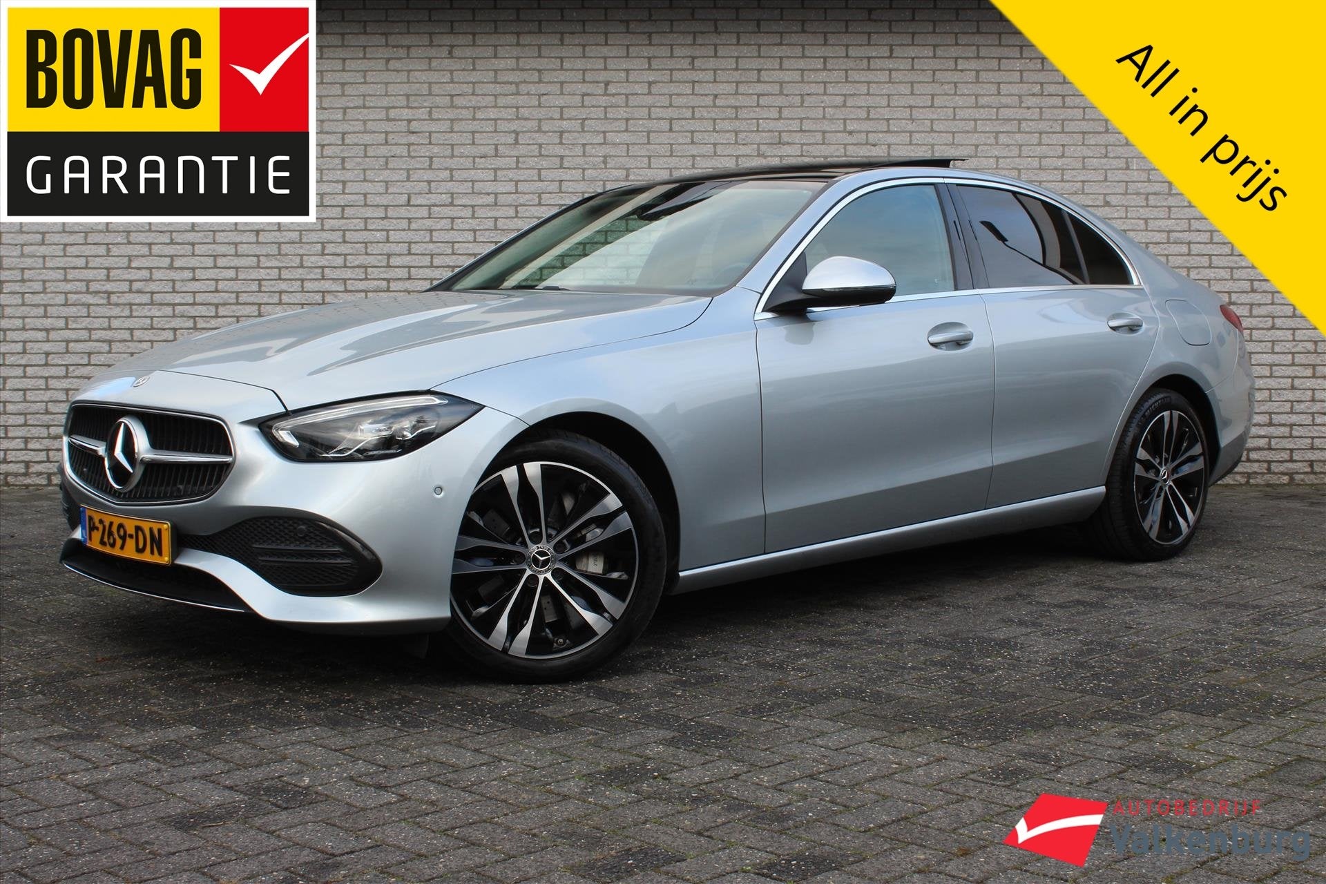 Mercedes C-Klasse C300 e AMG Line | Panodak | Trekhaak | Cam, Auto's, Automaat, 12 maanden, Achterwielaandrijving, Euro 6