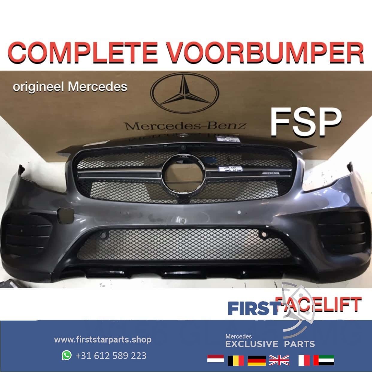 W156 X156 GLA AMG FACELIFT VOORBUMPER + GLA45 GRIL Mercedes, Gebruikt, -, Voor, Ophalen of Verzenden