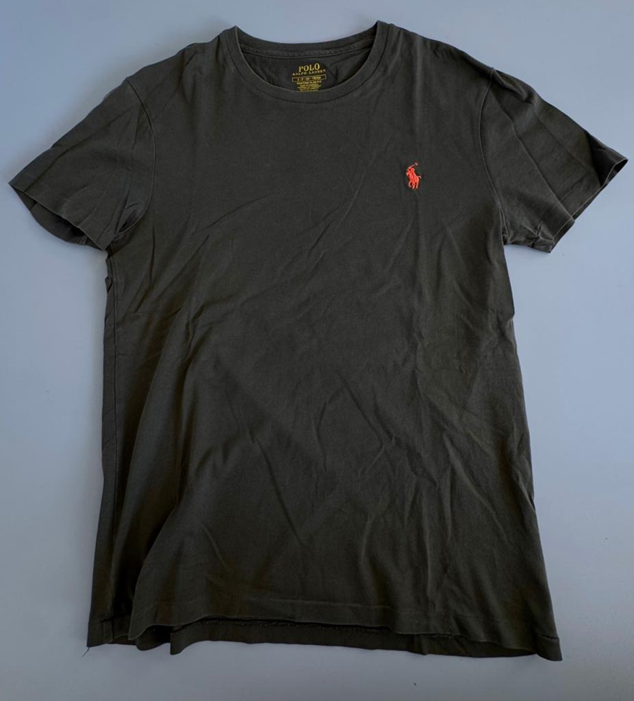 donkergroen/khaki T‑shirt van Polo Ralph Lauren - Maat S, Ophalen of Verzenden, Zo goed als nieuw, Maat 46 (S) of kleiner, Groen