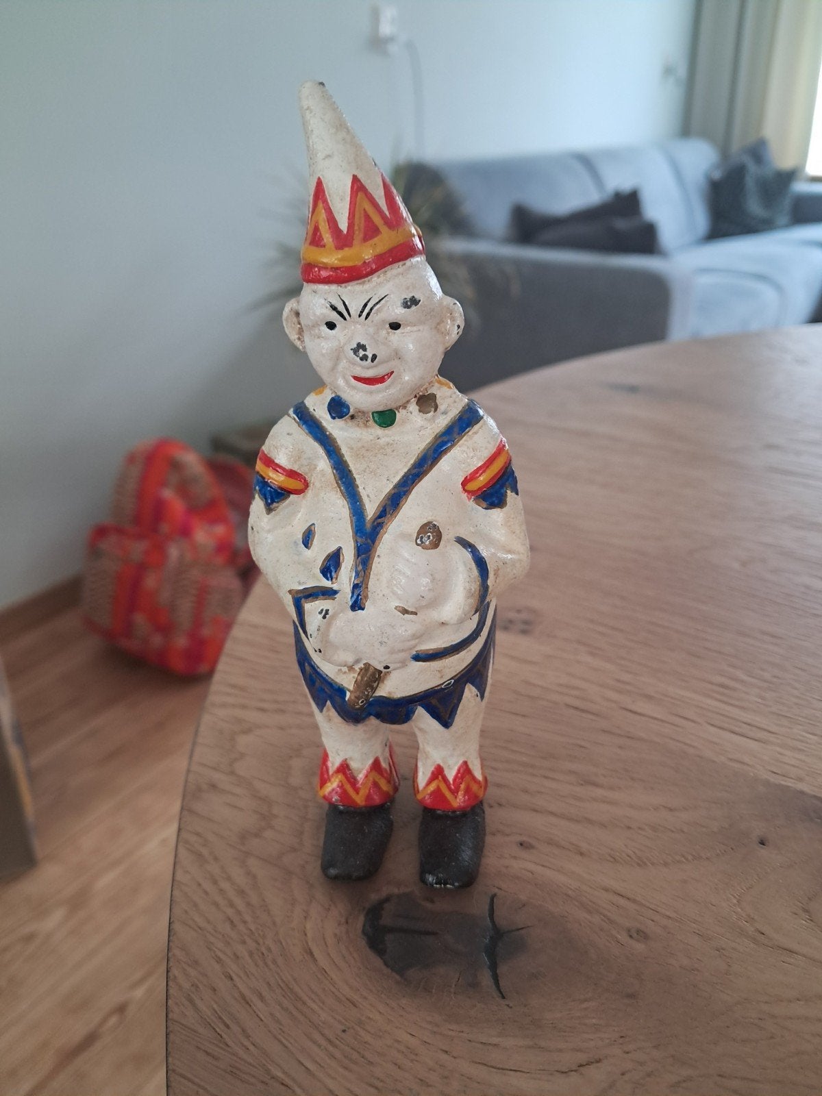 gietijzeren clown spaarpot, Ophalen of Verzenden