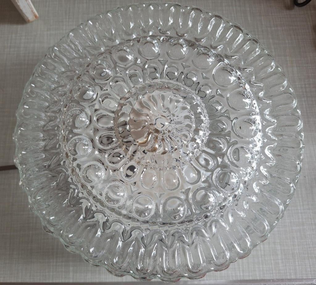 Vintage glazen plafondlamp., Ophalen of Verzenden, Gebruikt, Glas, Vintage